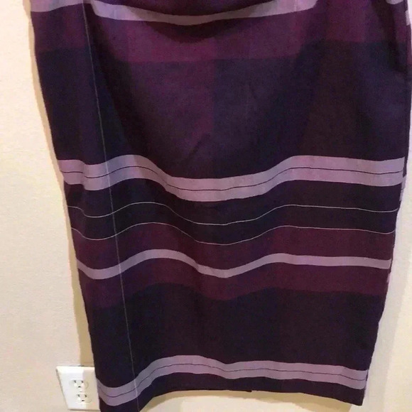 NWT 7th AVENUE DESIGN STUDIO/NEW YORK & COMPANY PURPLE STRIPED PENCIL SKIRT-14 - Picture 8 of 8
